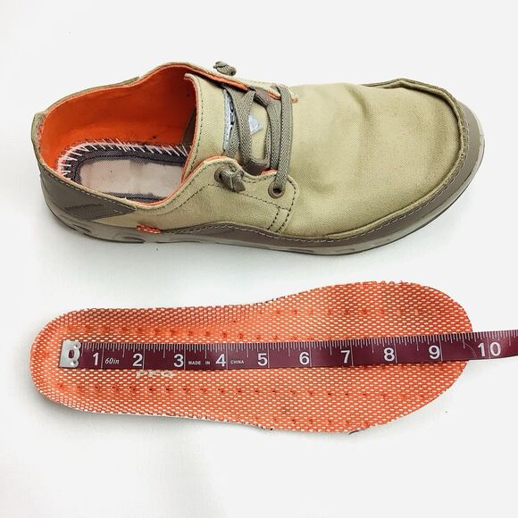 Columbia PFG Bahama Vent Relaxed Lace Boat Fishing Shoes Men's 7 W Tan Orange - Picture 9 of 10